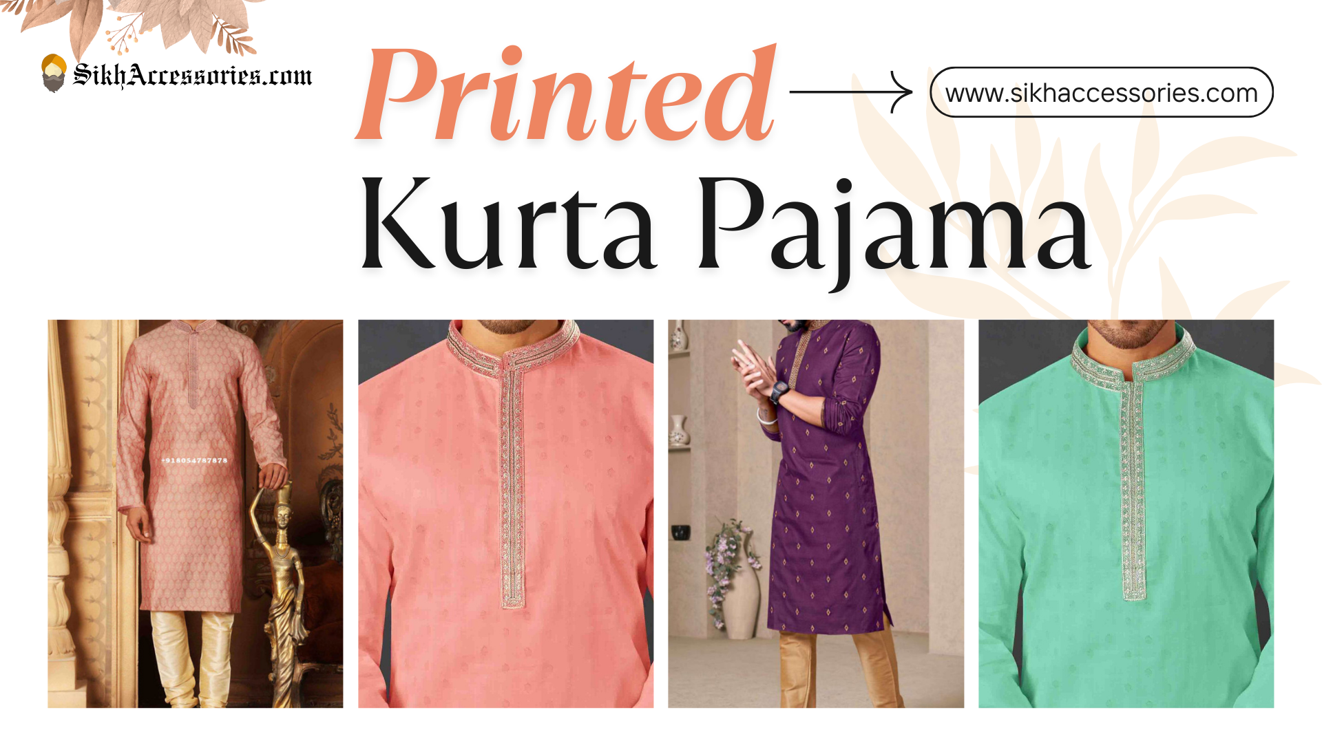 Buy Printed Kurta Pajama Online | Designer Printed Kurta Set